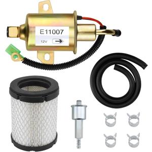 149-2311 Fuel Pump E11007 A029F889 with 149-2457 Fuel Filter TuneUp Kit for Onan RV Cummins Generator 3600 4000 4KW Microlite MicroQuiet Generators Camp Power KYD with 1403280 Air Filter and Fuel Line