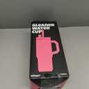 40 oz Stainless Steel Tumbler with Handle, Insulated Coffee Travel Mug, Resuable Spill Proof Water Bottle for Women, Leopard Print