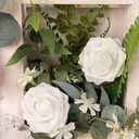 N&T NIETING Artificial Flowers 50pcs Real Touch White Flowers Artificial Roses for Decoration for DIY Wedding Bouquets Bridal Centerpieces Floral Shower Party Tables Home Arrangement