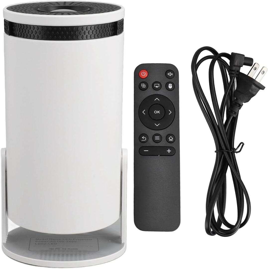 ciciglow Small Projector, 1080P 5G Plus 8G Phone Same Screen Portable Projector, Trapezoidal Correction, 1080P Decoding, Home Outdoor (US Plug)