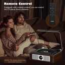 Retro Wooden CD Player for Home, Bluetooth Portable CD Player with Dual HiFi Speakers, 2600mAh Rechargeable CD Player for Home with Remote Control,Support SPDIF, USB/AUX,Headphone Jack,Optical Brown