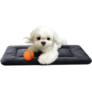 Extra Small Dog Bed - Soft Crate Pad, Washable & Anti-Slip, Dark Gray, 22 inch