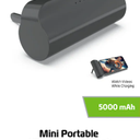 Mini Portable USB-C Power Bank 2 Phone Charges 5000 mAh