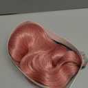 Pastel Bob Wigs with Bangs for Women Loose Wavy Wig Pastel Wavy Shoulder Length Bob Synthetic Cosplay Wig for Girl Colorful Costume Wigs (Pink)