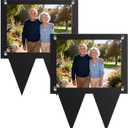 5X7 Waterproof Picture Frame for Grave, Cemetery Decorations for Grave, Grave Decoration for Cemetery, Horizontal Black Outdoor Acrylic Picture Frame for Grave Memorial Sympathy Gifts