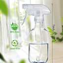 2 Pack 360 Spray Bottles, 10 oz Plastic Small Containers with Adjustable Spray Nozzles, Spray Bottles for Hair, Cleaning Solutions, BBQ and Plants Clear