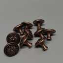 10 Pack Kitchen Cabinet Knobs Antique Copper,1-2/5"Round Rustic Copper Handles for Cabinets and Drawers,Vintage Copper Knobs for Cabinets,Dresser Drawers Cupboard Bathroom Dresser Door