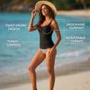 Underwire Tankini Tops for Women - Tummy Control Swim Top Only 2025 Twist Front Bathing Suit Top No Bottom (Black, XXL)