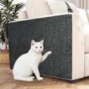 Decotalk Cat Wall Scratcher Adhesive Wall Scratchers for Indoor Cats Dark Grey Peel and Stick Carpet Walls Mounted Cat Scratching Pad 12"x78.7" Gray Corner Walls Scratching Post Furniture Protectors