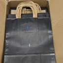 RACETOP 50Pcs Black Gift Bags 8x4.5x10.8 Inch, Kraft Paper Bags with Handles, Shopping Bags for Boutique, Wedding Party Favor, Merchandise, Retail, Small Business, Bulk