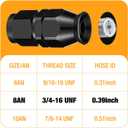 4 x 8AN PTFE Straight Hose End Fitting Aluminum