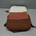 Taygeer Travel Backpack for Women Men, Airline Approved Carry on Backpack with Water Bottle Pocket & Laptop Compartment, Weekender Bag for Weekender Gym, Work, Hiking Essentials, Khaki Beige (Large, Pressedbrwon Redbrown Cream)