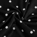 Verdusa Women's Plus Size Polka Dots Dress for Women Holiday Flowy Short Dresses (Black, XL)