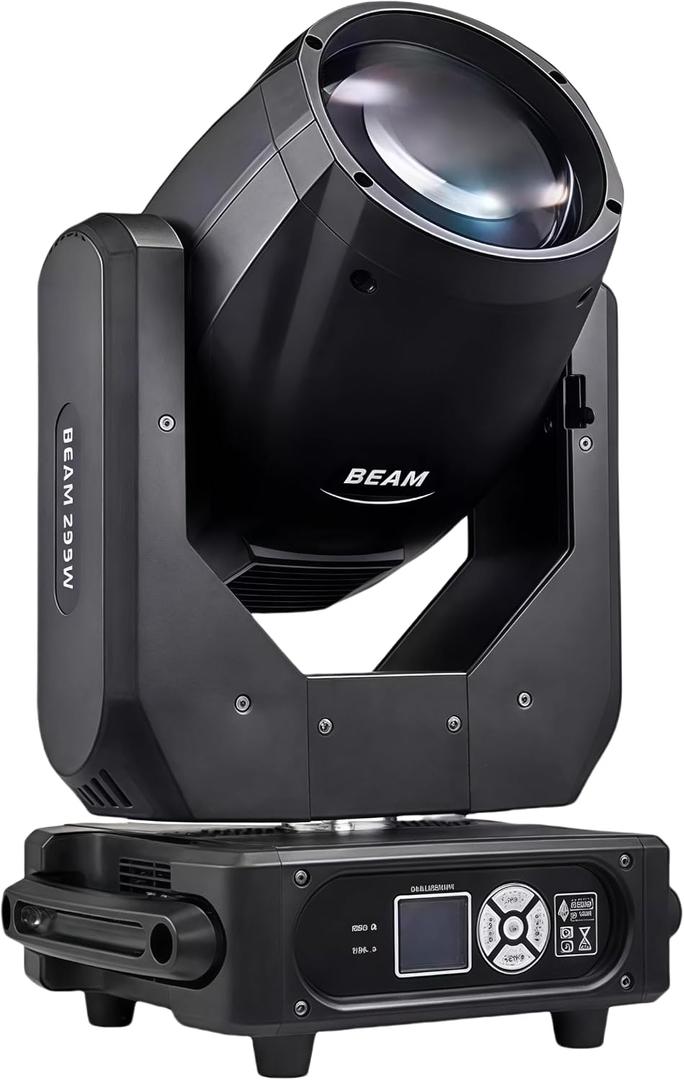 275W Moving Head Lights,10R Beam Effect,14 Gobos,14 Colors,2 Prisms,Linear Zoom,Frost & Rainbow Wheel, Stage Lighting DJ Spotlights for Party, Disco, KTV, Stage Shows, Live Show (295B)