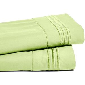 Deep Pocket Rayon Bed Sheet - Luxury 2200 Embroidered Wrinkle, Fade and Stain Resistant Sheets - Mint Green Full Size