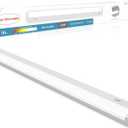 LED Under Cabinet Lighting Hardwired or Plug in, 32 Inch 16W, Dimmable 5 Color 2700K/3000K/3500K/4000K/5000K, Linkable Eyes Care Design Counter Lights for Kitchen, Sink, ETL Listed, White