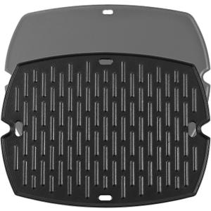 7582 Q1200 Griddle Full Size Grill Replacement Parts for Weber Baby Q Q100 Q120 Q140 Q1000 Q1400 Flat Top Griddle Insert 6558 7644 51010001 386002 516002 Accessories Cast Iron Reversible Griddle Plate