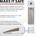 SABRE 120 dB Wedge Door Stop Security Alarm, Extremely Loud Wireless Alarm Siren Audible Up To 1,500 Ft., Non-Skid Pad, Compact Alarm Great for Home, Travel, Apartment or Dorm (White)