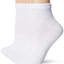 Hanes Ultimate womens 6-pack Ankle athletic socks, White, Shoe Size 5-9 US