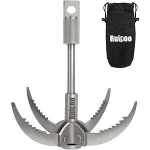 Grappling Hook Folding Claw Multifunctional Stainless Steel Hook for Outdoor Camping Hiking Tree Rock Mountain Climbing