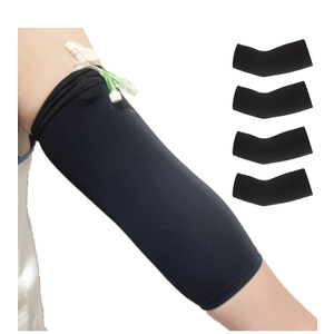 PICC Line Cover Adult PICC Line Arm Cover Sleeve for Upper Arm Circumference Black -Breathable and Elastic 4 PCS