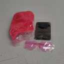 PLULON Peach Pink Bob Wig and Sunglass Set, Neon Short Bob Wig Sunglass Pack Costume Colorful Cosplay Wig Hairpieces for Bachelorette Neon Party Favors, Halloween Decorations