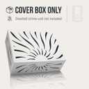 Modern Wooden Doorbell Chime Cover Box Large Decorative Wall-Mounted Doorbell Cover for Home Decor Reducing Wood Door Chime Box Only, White Stylish Upgrade