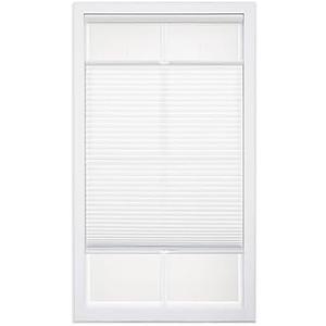 DEZ FURNISHINGS Cordless 1" Light Filtering Top Down Bottom Up Cellular Shade, 70.5"W x 64"H, White
