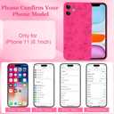 ZIYE for iPhone 11 Case Flower Floral Pattern for Women Girls Slim Soft TPU Camera Protection Cute Cover Designed for iPhone 11 6.1 Inch Hot Pink