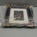 8x10 Vintage Picture Frame with Embossed Flower Design, Black Ornate Frame for 8x10 or 5x7 Pictures with White Mat, Hand-Crafted Resin Antique Frames for Tabletop & Wall Hanging, Home Decor (Black)