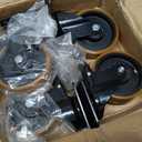 5 inch 3000lbs Caster Set of 4 Heavy Duty Caster Wheels Metal Casters Swivel Casters with Brake Industrial Grade Steel Hub PU Non Marking Castor Wheels for Cart Furniture Workbench