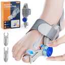 Bunion Corrector for Women & Men, Adjustable Knob for Angle Correction Fix for Big Toe Separation Pain Relief, Toe Alignment Corrector, Bunion Splints for Left/Right Feet Hallux Valgus Relief