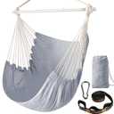 Chihee Hammock Swing Chair - Strong Metal, Collapsible, Portable, Max 500 lbs, Comfortable Seat for Patio & Lawn, Indoor/Outdoor