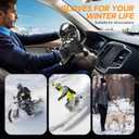 Winter Gloves Waterproof Windproof for Mens Women, Thermal Warm for Cold Weather, Grip Snow for Touch Screen Skiing Cycling Running Driving Snowboarding Fishing Outdoor (X-Small, Black)