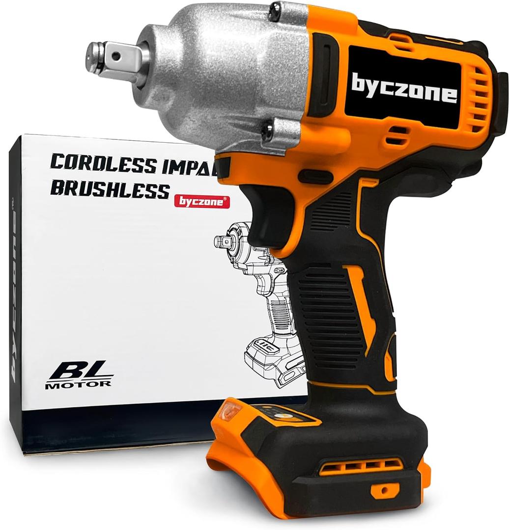 Cordless Impact Wrench for Dewalt 20V Battery, 1/2 inch 590FT-LBS(800N.m) High Torque Impact Gun, Brushless Power Impact Driver with 3-Mode Speed, LED Work Light (Battery NOT included)