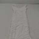 Lily Surplice Ruched Mesh Bodycon Midi Dress With Straps, Size 08