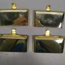 OCTERIC Christmas 4 Pcs Gold Stocking Holders Mantel Hook Hangers Fireplace Hooks Hanger Grip Bases for Christmas Party Decorations Xmas Dcor