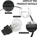 3 x 10 Pack 3157 Car Brake Light Bulb Replacement, 12V 21/5W Vehicle Turn Signal Light Accessory, Waterproof Quartz Glass Lighting Bulbs Accessory, Universal for Most Cars (White)