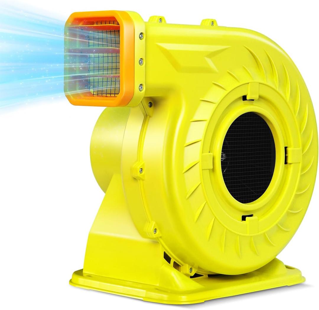 2HP Inflatable Air Blower for Big Inflatables, 1500W Powerful Bounce House Blower, Portable Commercial Fan Pump for Large Inflatable Bouncy Castle, Water Slide, Jumper