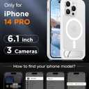Temdan Magnetic Compatible with iPhone 14 Pro Case, [Built-in Invisible Kickstand][Compatible with MagSafe] [Military Grade Shockproof] Slim Translucent Matte Phone Case for iPhone 14 Pro 6.1"
