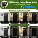 2-Pack Upgraded Motion Sensor Outdoor Wall Lights, Dusk to Dawn Porch Lights Outdoor Wall Sconce Lantern, 3 Lighting Modes Exterior Lighting Fixtures, Bronze Outside Lights for House Front Door Garage