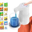 ARLION Electric Laundry Detergent Pump - Reusable Laundry Detergent Dispenser with Graduated Cup for Liquid Detergent, USB Rechargeable, Ideal for Laundry Room Organization (White)