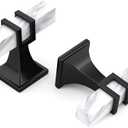 Lepatape 10 Pack Marble & Black Cabinet Knobs, 2 Inch Square Drawer Knobs for Kitchen & Dresser