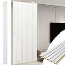 Art3d WPC Slat Wall Panels, 8-Pack 108 x 6 Inch 3D Wall Accents for Interior Wall Decor, Living Room, Bedroom, White (108" * 6")