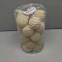 Wironlst Velvet Ornaments for Christmas Tree, 4 Style Flocked Matte Velvet Christmas Ball Ornaments, Shatterproof Decor for Xmas Tree Wedding Holiday Party Home (2.36" 25pcs Cream)