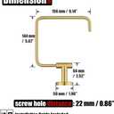 JQK Towel Ring Brushed Gold, Stainless Steel Square Ring Towel Holder for Bathroom, 6 Inch Brushed Gold Wall Mount, TR140-BG