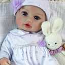 SCOM Baby Dolls, 16inch Realistic Baby Dolls Cute Soft Body Baby Doll Real Life Baby Doll Silicone Lifelike Baby with Accessories for 3+ Year Old Girls Gifts