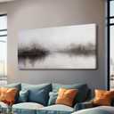 CHUDANHAO Lake Canvas Picture Tree Photo Prints Black and White Home Wall Decor 24"x48" Wall Prints for Bedroom Modern Posters for Office (24x48)