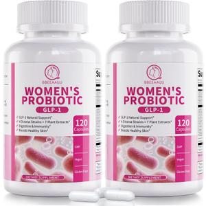 (2 Pack) Probiotics for Women 467 Billion CFUs with Jujube, GLP-1 Probiotic Supplement Capsules Supports Digestive & Skin & Gut Wellness, Immune, Vegan, Gluten-Free,120 Counts