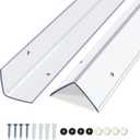 Clear Screws Installation Wall Corner Protectors, Thickened L-Shaped Furniture Edge Shields & Guards for Sharp Wall, Door Frame, Table (2pcs x 39.4L x 1.97W)